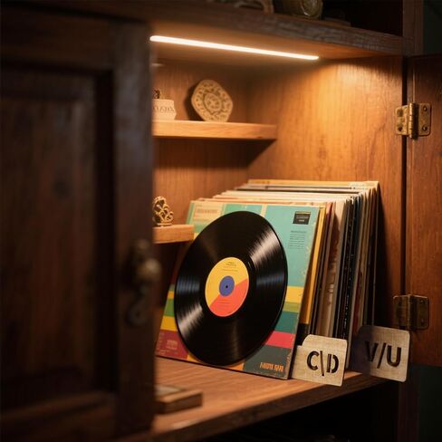 Vinyl Record Dividers with A-Z Alphabetical Tabs,13 Pieces Wooden Separater for LP Album Comic Book Filing Magazine Organizer in Home Library School Bookshelf in Saudi Arabia