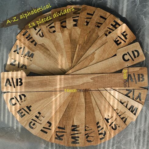 Vinyl Record Dividers with A-Z Alphabetical Tabs,13 Pieces Wooden Separater for LP Album Comic Book Filing Magazine Organizer in Home Library School Bookshelf in Saudi Arabia