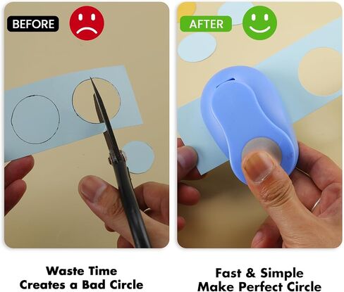 LOONENG 2 Inch Circle Paper Punch - Create Perfect Circles for Handmade Craft Projects - Ideas for Scrapbooking, Card Making, DIY Photo Albums, Gift Tags, Homemade Confetti in Kuwait