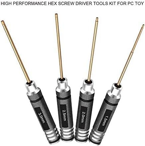 HRB 4 قطعة من البراغي SEX SET SET 1.5 مم 2.0 مم 2.5 مم 3.0 ملم مجموعة أدوات مفك البراغي من التيتانيوم لسباقات FPV FPV DRON in Kuwait