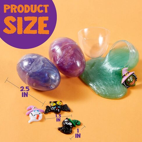 JOYIN 12PCS Halloween Slime Toys, Slime Eggs with Stress Relief and Squeeze Playing Squishy Toys for Kids Trick or Treating, Halloween Party Favors Supplies, While You are Working from Home in Saudi Arabia