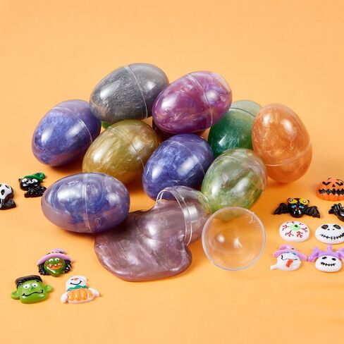 JOYIN 12PCS Halloween Slime Toys, Slime Eggs with Stress Relief and Squeeze Playing Squishy Toys for Kids Trick or Treating, Halloween Party Favors Supplies, While You are Working from Home in Saudi Arabia