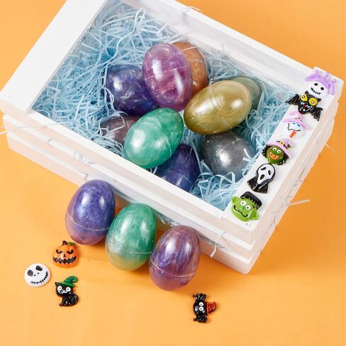 JOYIN 12PCS Halloween Slime Toys, Slime Eggs with Stress Relief and Squeeze Playing Squishy Toys for Kids Trick or Treating, Halloween Party Favors Supplies, While You are Working from Home in Saudi Arabia