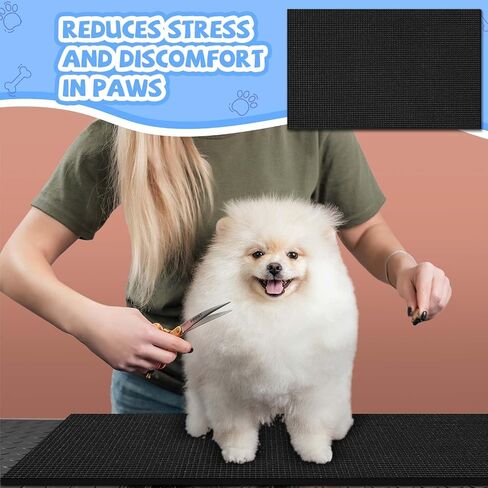 Nuanchu Extra Thick Grooming Table Mat Pad 36 x 24 x 0.24 Inches, Non-Slip PVC and Foam Pet Bathing Table Padded Mat for Grooming Pet Dogs Cat at Home(Blue) in Saudi Arabia