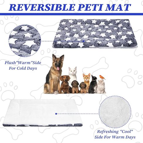 4 Pcs Washable Dog Crate Mat Kennel Pad Replaceable Reversible Pet Bed Pad for Crate Pet, Sleeping Mat for Small, Medium Dog Machine Washable(22.4 x 11.8 x 0.79 Inch,Black and White) in Saudi Arabia
