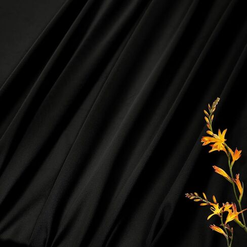 Manyshofu Black Mesh Fabric by The Yard 4-Way Stretch Fabric(60" Wide), 1 Yard Nylon Spandex Power Mesh Netting Fabrics Lightweight & Breathable Sheer Material for Swimsuit Dress Sewing Costume in Kuwait