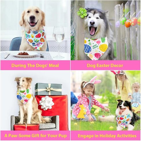 Szee Halloween Dog Bandanas - 2 حزمة ملحقات الحيوانات الأليفة السحرية مع الجماجم والقرع ، أزياء الهالوين للكلاب لأسلوب عيد الهالوين غريب الأطوار (كبير ، أرجواني ووردي) in Kuwait