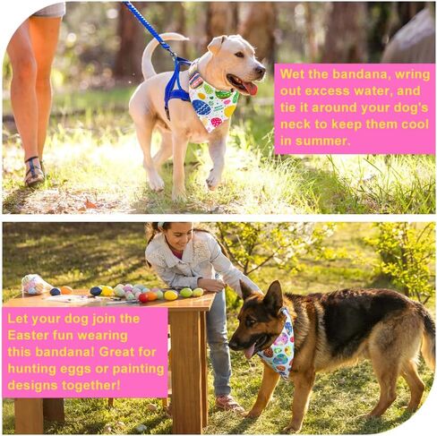 Szee Halloween Dog Bandanas - 2 حزمة ملحقات الحيوانات الأليفة السحرية مع الجماجم والقرع ، أزياء الهالوين للكلاب لأسلوب عيد الهالوين غريب الأطوار (كبير ، أرجواني ووردي) in Kuwait