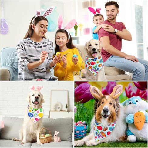 Szee Halloween Dog Bandanas - 2 حزمة ملحقات الحيوانات الأليفة السحرية مع الجماجم والقرع ، أزياء الهالوين للكلاب لأسلوب عيد الهالوين غريب الأطوار (كبير ، أرجواني ووردي) in Kuwait