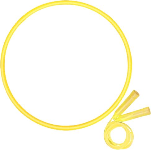 Poen 2 Pcs Detachable Hoop and Jump Rope Set Include 7.3 Ft Skipping Rope and 23 Inch Adjustable Exercise Hoop Gymnastic Fitness Exercise Gift Equipment in Saudi Arabia