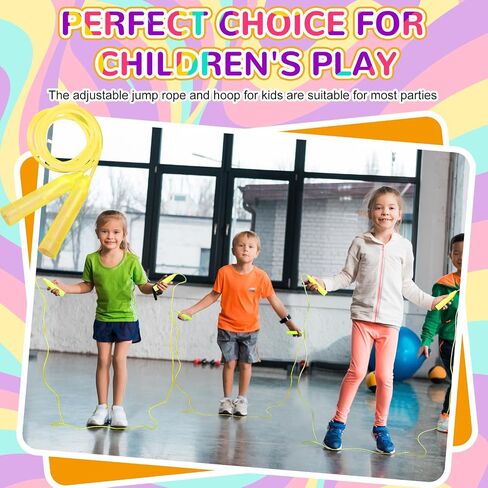 Poen 2 Pcs Detachable Hoop and Jump Rope Set Include 7.3 Ft Skipping Rope and 23 Inch Adjustable Exercise Hoop Gymnastic Fitness Exercise Gift Equipment in Saudi Arabia