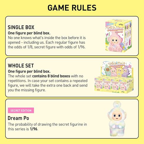 Pop Mart Teletubbies Absile Series Figures ، وشخصيات الصناديق العمياء ، وأرقام التصميم العشوائي ، والأشكال القابلة للتحصيل ، الزخارف المنزلية ، مربع واحد in Saudi Arabia