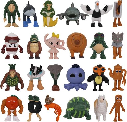 24pcs الشكل الإيطالي لعمل البكر ، شكل tralalero tralala الشكل مع tralalero tralala ، tung tung tung sahur ، beanrot meme shark ، toys toys to to to to to to to to to to to to to to to to to to to to to to to to to to to to to to to to to to to to to to to in Kuwait