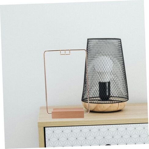 Lurrose Aesthetic Desk Calendar Stand Bracket Sturdy Iron Tabletop Calendar Holder for Home Office Decor Versatile Display Rack Space Saving Design for Daily Use Compatible in Saudi Arabia