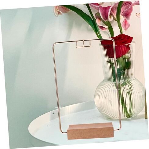 Lurrose Aesthetic Desk Calendar Stand Bracket Sturdy Iron Tabletop Calendar Holder for Home Office Decor Versatile Display Rack Space Saving Design for Daily Use Compatible in Saudi Arabia
