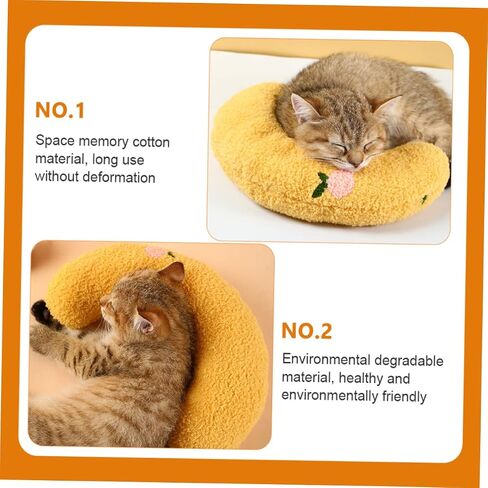U-Shaped Pillow for Neck Support Breathable Sleeping Cushion for Dogs and Cats Deep Relaxation Machine Washable in Saudi Arabia