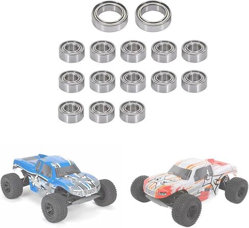 Compatible with ECX for Torment for Amp for Ruckus for Circuit for Boost 1/10 RC Car Upgrade Parts Accessories 15 Pcs Ball Bearing Set RC Car Accessories Spare in Saudi Arabia