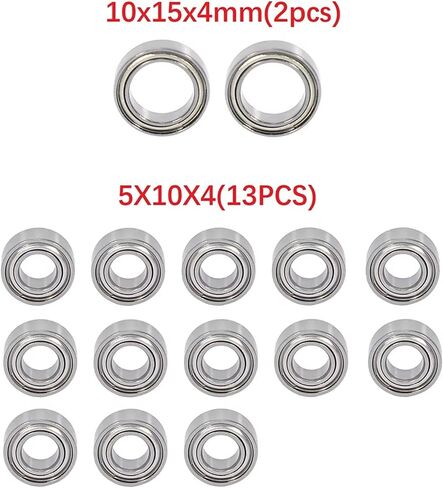 Compatible with ECX for Torment for Amp for Ruckus for Circuit for Boost 1/10 RC Car Upgrade Parts Accessories 15 Pcs Ball Bearing Set RC Car Accessories Spare in Saudi Arabia