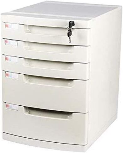 File Cabinet File Storage Cabinet Lockable Office Organizer Drawer Convenient Collection Bookcase-One Color-Large 5 Tier in Saudi Arabia