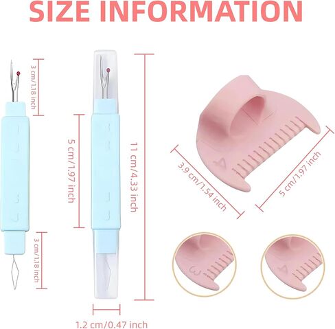 قفل غرزة حافة 3 مم/4 مم ، حاكم قالب الخياطة حتى الغرز ، مجموعة أدوات خياطة قياس مقياس الإبرة DIY لعشاق الخياطة والمبتدئين (2 PCS) in Kuwait