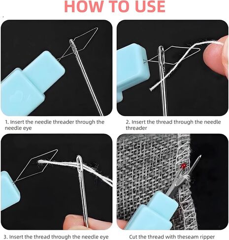قفل غرزة حافة 3 مم/4 مم ، حاكم قالب الخياطة حتى الغرز ، مجموعة أدوات خياطة قياس مقياس الإبرة DIY لعشاق الخياطة والمبتدئين (2 PCS) in Kuwait