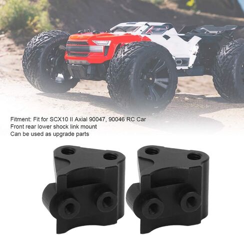 Mount Link Mount RC ، MONTER LOWN LINKAGE LINK MOUNT متوافق مع سيارة RC المحورية SCX10-II (أسود) in Saudi Arabia