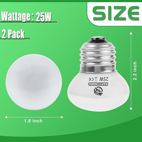 Reptile Heat Lamp Bulbs, UVA Reptile Heat Bulb 2 Pack, 40 Watt Heat Light Bulbs, Daylight Basking Spot Light for Lizard, Bearded Dragon, Snake, Gecko in Kuwait