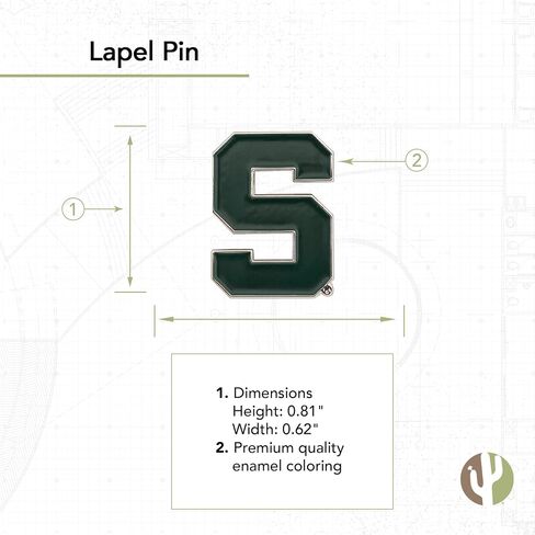 Desert Cactus Michigan State University Lapel Pins Spartans MSU Logo Enamel Made of Metal (Pin A) in Saudi Arabia