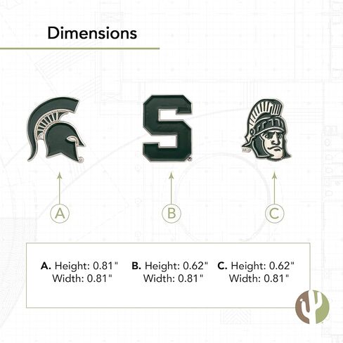 Desert Cactus Michigan State University Lapel Pins Spartans MSU Logo Enamel Made of Metal (Pin A) in Saudi Arabia