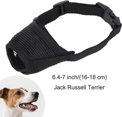 Soft Mesh Muzzle for Small Dogs, Breathable Short Snout Puppy Mouth Guard Adjustable, Chihuahua Bulldog Basket Muzzle to Prevent Biting Anti Barking Chewing for Little Pet Grooming Training Outings in Saudi Arabia