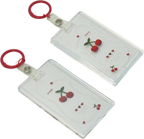 2 Pack Photo Card Holder Keychain 54x85mm Transparent Acrylic PC Holder Photocard Display Case Sleeves for Bank Bus Cards in Saudi Arabia