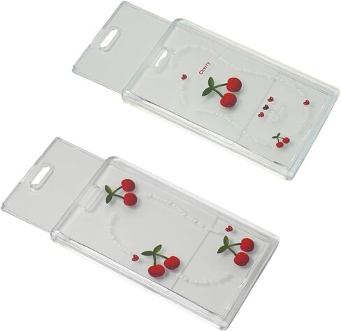 2 Pack Photo Card Holder Keychain 54x85mm Transparent Acrylic PC Holder Photocard Display Case Sleeves for Bank Bus Cards in Saudi Arabia