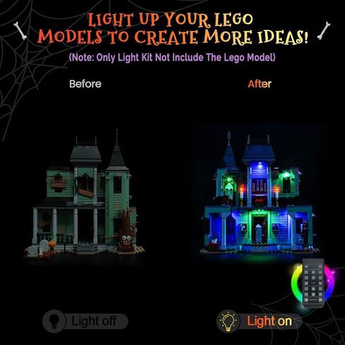 طقم مصباح LED تمت ترقيته المتوافقة مع مجموعة بناء القصر المسكون Lego ، إصدار RC متوافق مع LEGO 31167 (نموذج غير مدرج) in Kuwait