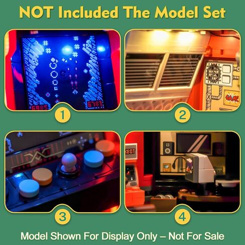 Light kit Compatible with Lego 40805 Arcade Machine - No Model Only Light, LED Lighting Accessories Compatible with Lego 40805 Surprise Arcade in Saudi Arabia