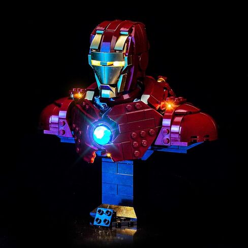 مصباح LED المتوافق مع Lego Iron Man Mk4 تمثال نصفي ، مجموعة الإضاءة الإبداعية متوافقة مع Lego 76327 - لا تأتي مع طراز (ضوء الإصدار الكلاسيكي) in Saudi Arabia