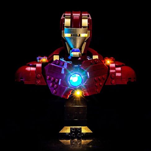مصباح LED المتوافق مع Lego Iron Man Mk4 تمثال نصفي ، مجموعة الإضاءة الإبداعية متوافقة مع Lego 76327 - لا تأتي مع طراز (ضوء الإصدار الكلاسيكي) in Saudi Arabia