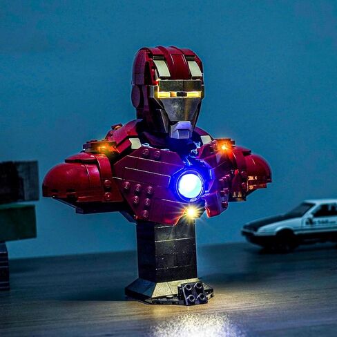 مصباح LED المتوافق مع Lego Iron Man Mk4 تمثال نصفي ، مجموعة الإضاءة الإبداعية متوافقة مع Lego 76327 - لا تأتي مع طراز (ضوء الإصدار الكلاسيكي) in Saudi Arabia