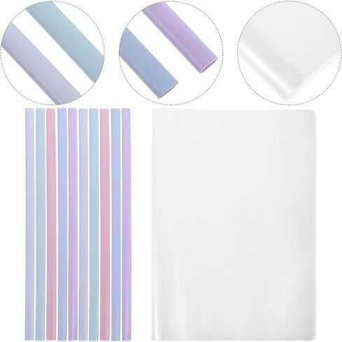 jojofuny 10pcs pronders slide slide مقاومة للماء A4 سحب قضيب القضبان الولادة للاختراق لتنظيم وثيقة أوراق فضفاضة لاستخدام المكاتب والمدرسة in Kuwait