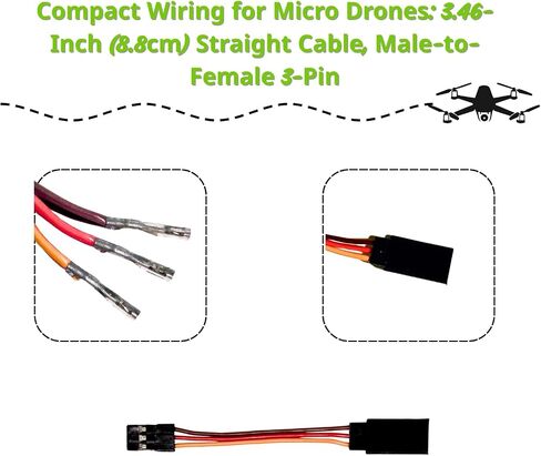 16 PCS Cable Servo Cable و Y Harness Flitter ، 30-Core 2.76 بوصة بحجم 3.54 بوصة 5.9 بوصة ، و 60 بوصة 5.9 بوصة طائرة بدون طيار للطائرة RC ، متوافقة مع JR Futaba Spektrum in Kuwait