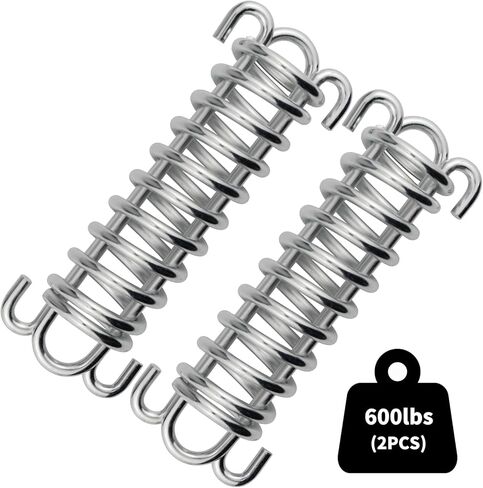 2Pcs Porch Swing Spring Heavy-Duty Spring Awning Spring for Hammock Chair,Sail Shade,Punching Bag,Large Dogs,Hanging Chair,Patio Swing Hanger and More in Saudi Arabia