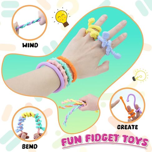 Sensory Sticks Fidget Toys for Kids Adults,6pcs Textured Calming Sensory Toys for Anxiety Relief Kids with Autism,Calm Down Travel Activities Essential Toys,Special Education School Supplies in Saudi Arabia
