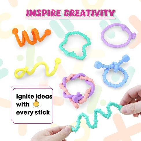 Sensory Sticks Fidget Toys for Kids Adults,6pcs Textured Calming Sensory Toys for Anxiety Relief Kids with Autism,Calm Down Travel Activities Essential Toys,Special Education School Supplies in Saudi Arabia