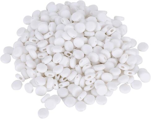 400Pcs Cord Locks, Adjustment Buckle Silicone Antislip Cord Locks Toggle Stopper Clasps Face Cover Ear Band Extension Rope Connectors for Face Mask Drawstrings Paracord (White) in Saudi Arabia