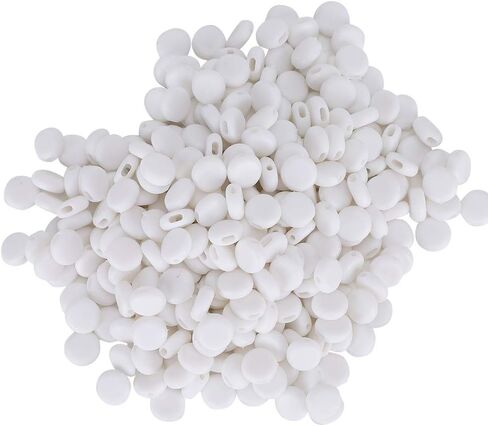 400Pcs Cord Locks, Adjustment Buckle Silicone Antislip Cord Locks Toggle Stopper Clasps Face Cover Ear Band Extension Rope Connectors for Face Mask Drawstrings Paracord (White) in Saudi Arabia