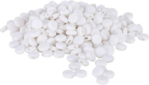 400Pcs Cord Locks, Adjustment Buckle Silicone Antislip Cord Locks Toggle Stopper Clasps Face Cover Ear Band Extension Rope Connectors for Face Mask Drawstrings Paracord (White) in Saudi Arabia