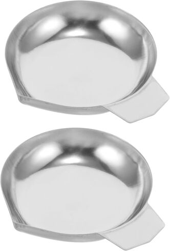 2pcs Stainless Steel Scale Trays Jewelry Scale Weighing Pan Powder Pans in Saudi Arabia