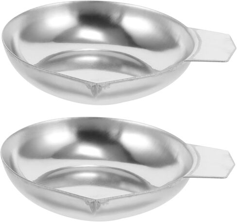 NUOBESTY 2pcs Stainless Steel Jewelry Scale Tray Gold Weighing Scale for Gemstone Powder Measuring Tray Weighing Pan in Saudi Arabia