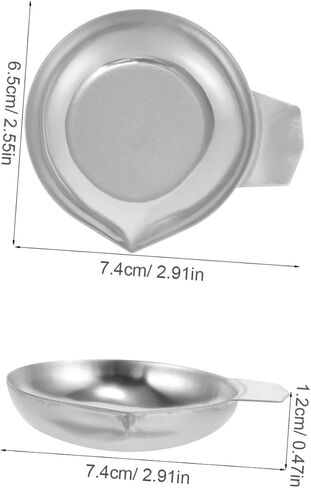 NUOBESTY 2pcs Stainless Steel Jewelry Scale Tray Gold Weighing Scale for Gemstone Powder Measuring Tray Weighing Pan in Saudi Arabia