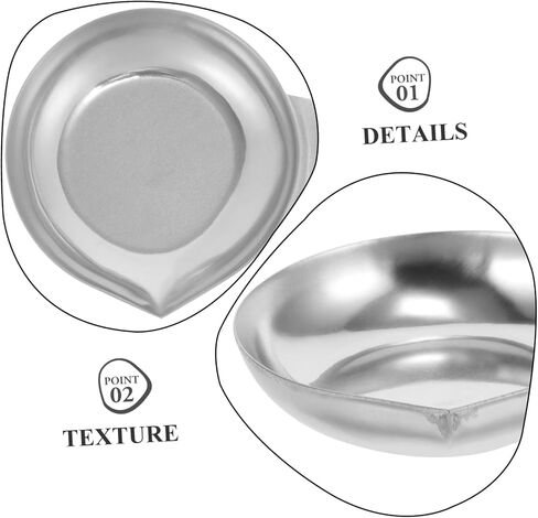 NUOBESTY 2pcs Stainless Steel Jewelry Scale Tray Gold Weighing Scale for Gemstone Powder Measuring Tray Weighing Pan in Saudi Arabia
