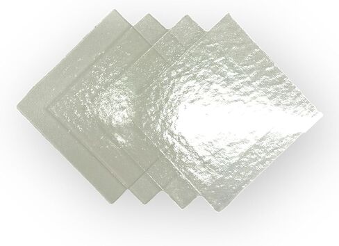 Crystal Clear Coe 96 System 96 Fusible Glass Sheets Fansies Mosaic - 4 Pack (8 × 8 in) in Saudi Arabia